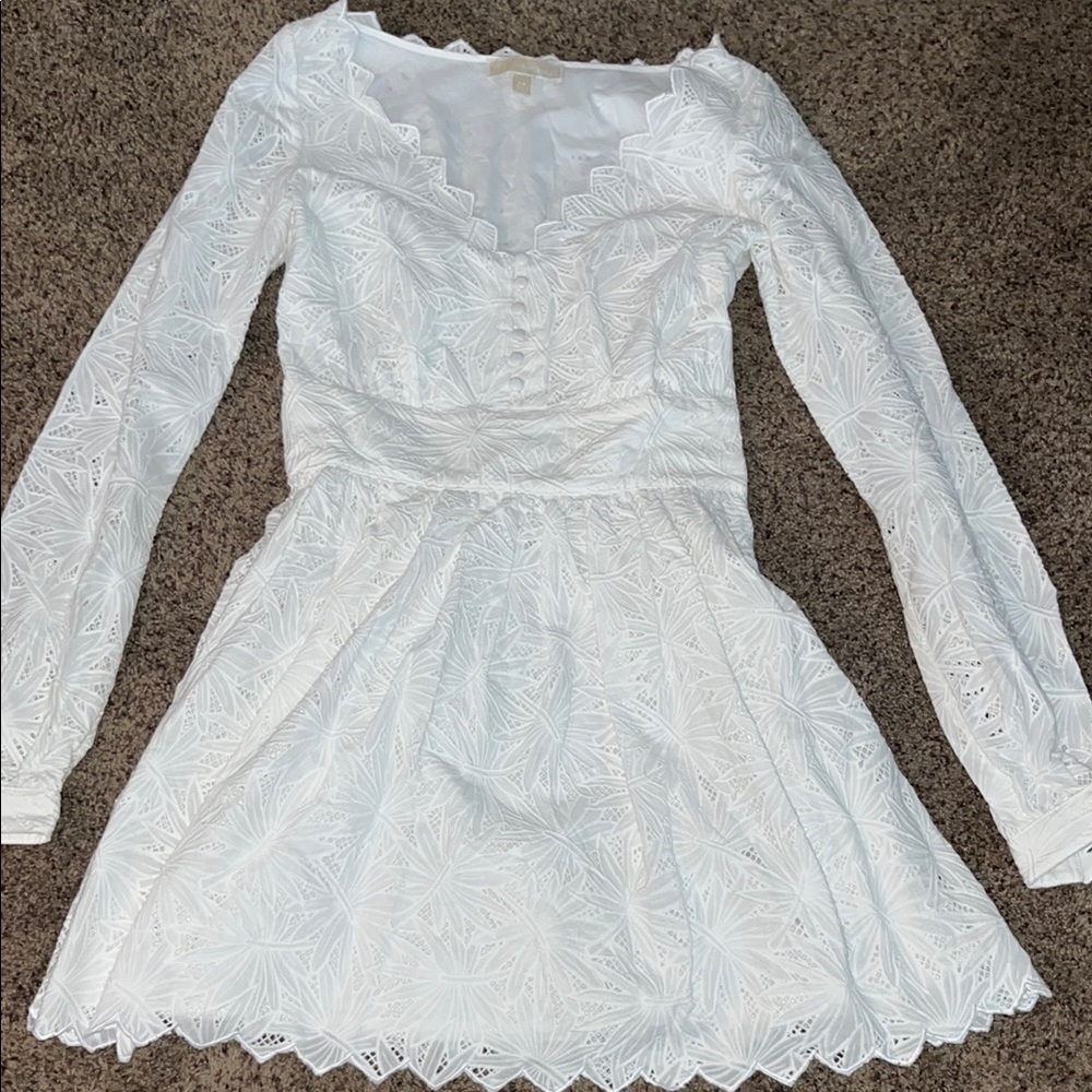 Michael Kors White Lace Detail Top